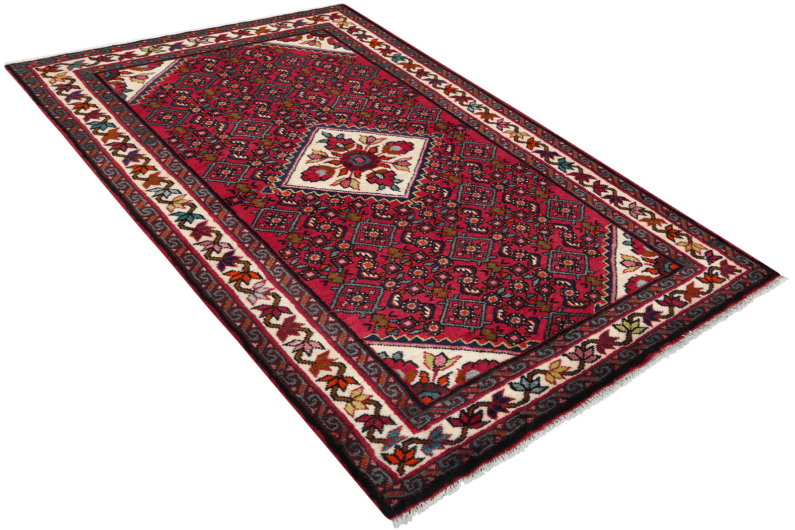 Koutabad — Hand-knotted, 108x162 cm, Red, 100% Virgin Wool | View 4