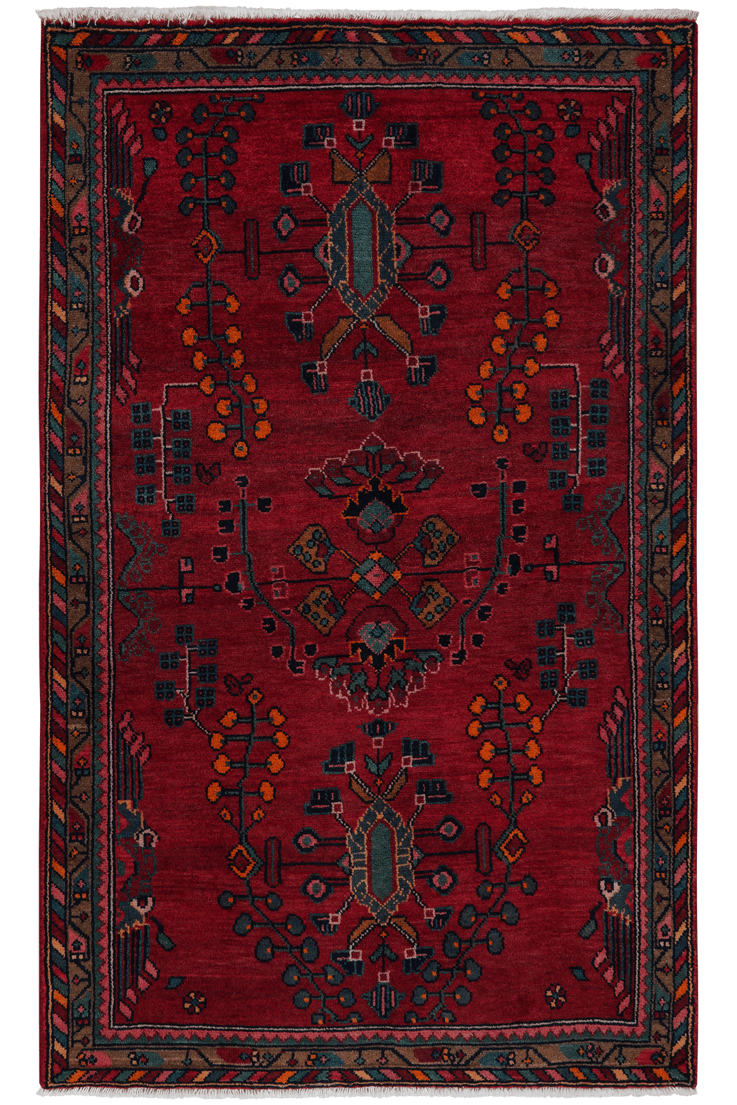 Lilian — Hand-knotted, 104x171 cm, Red, 100% Virgin Wool | Main view