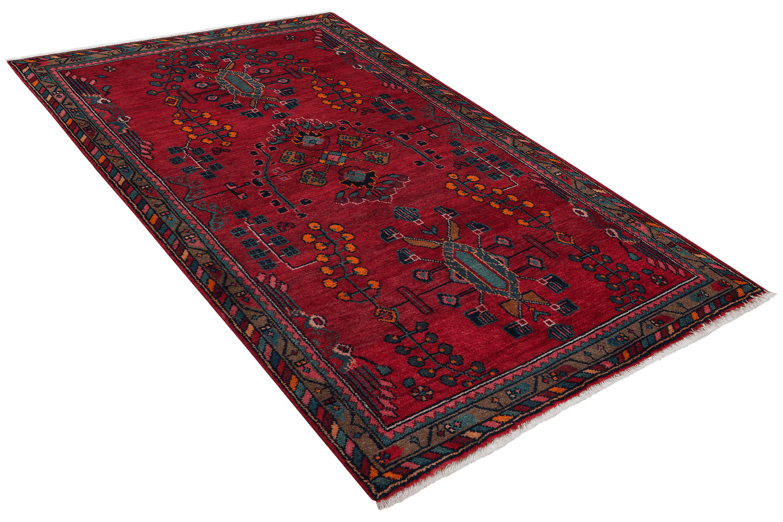 Lilian — Hand-knotted, 104x171 cm, Red, 100% Virgin Wool | View 4