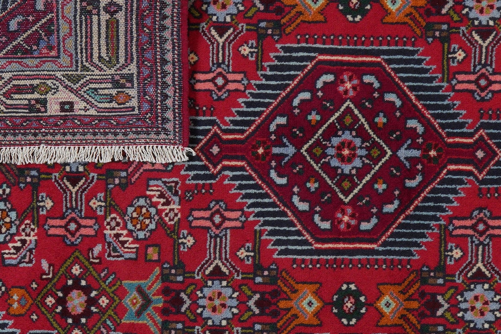 Assadabad — Hand-knotted, 102x154 cm, Red, 100% Virgin Wool | View 7