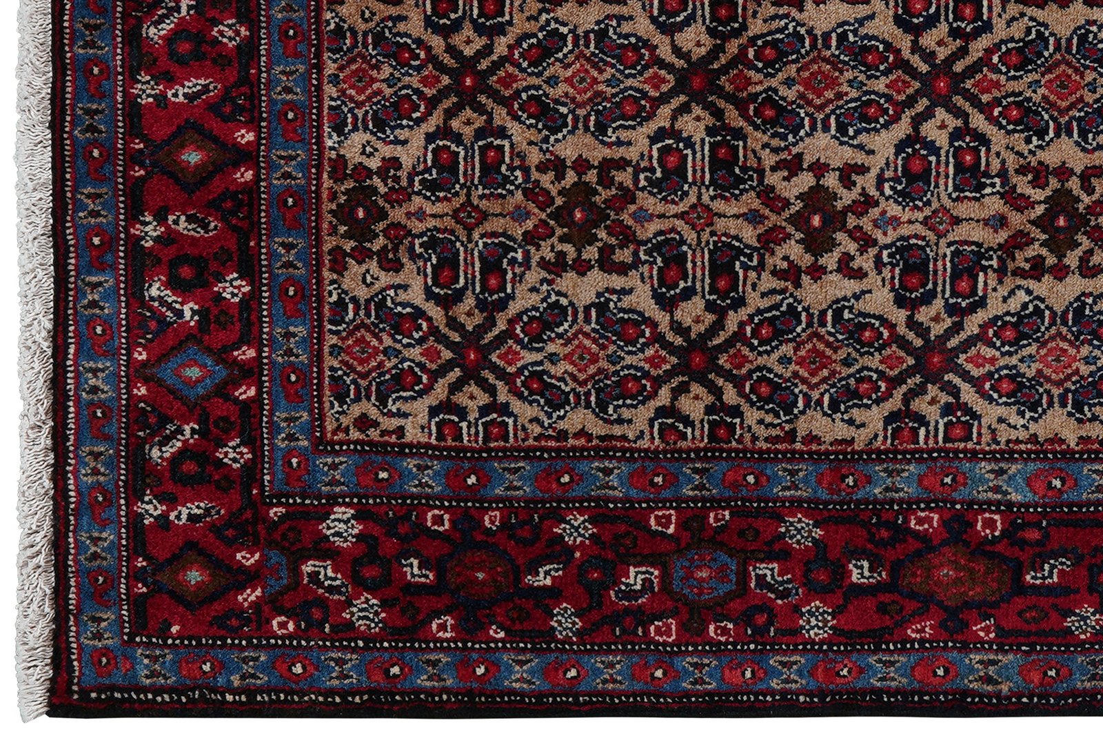 Senneh — Hand-knotted, 119x144 cm, Beige, 100% Virgin Wool | View 3
