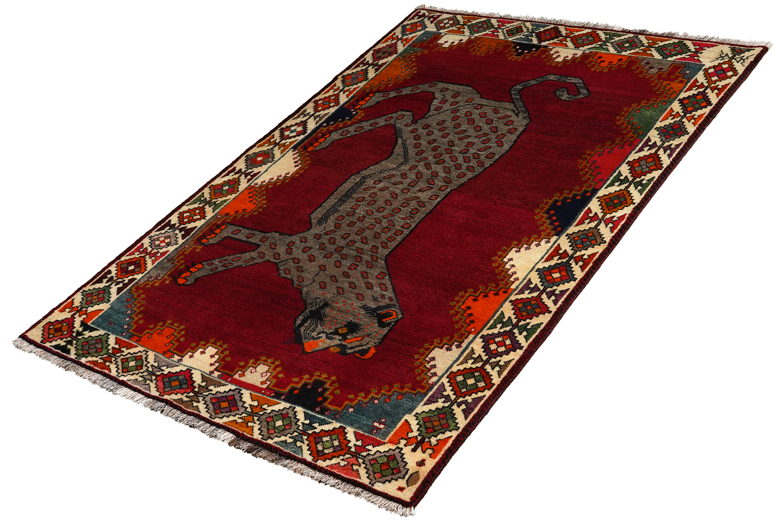 Gashgai — Handgefertigt, 214x125 cm, Beige, 100% Virgin Wool | View 6