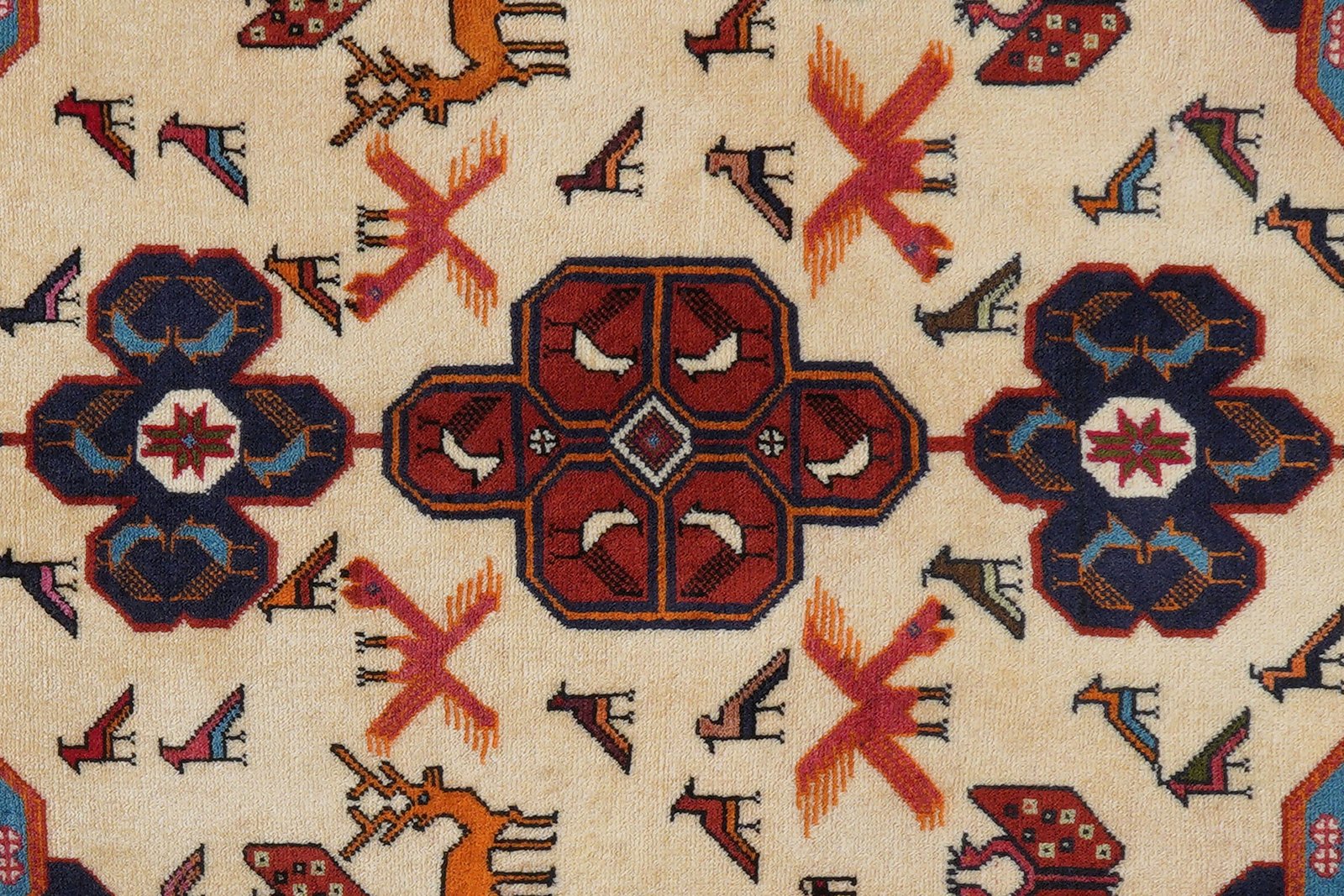Afshar — Hand-knotted, 108x152 cm, Beige, 100% Virgin Wool | View 6