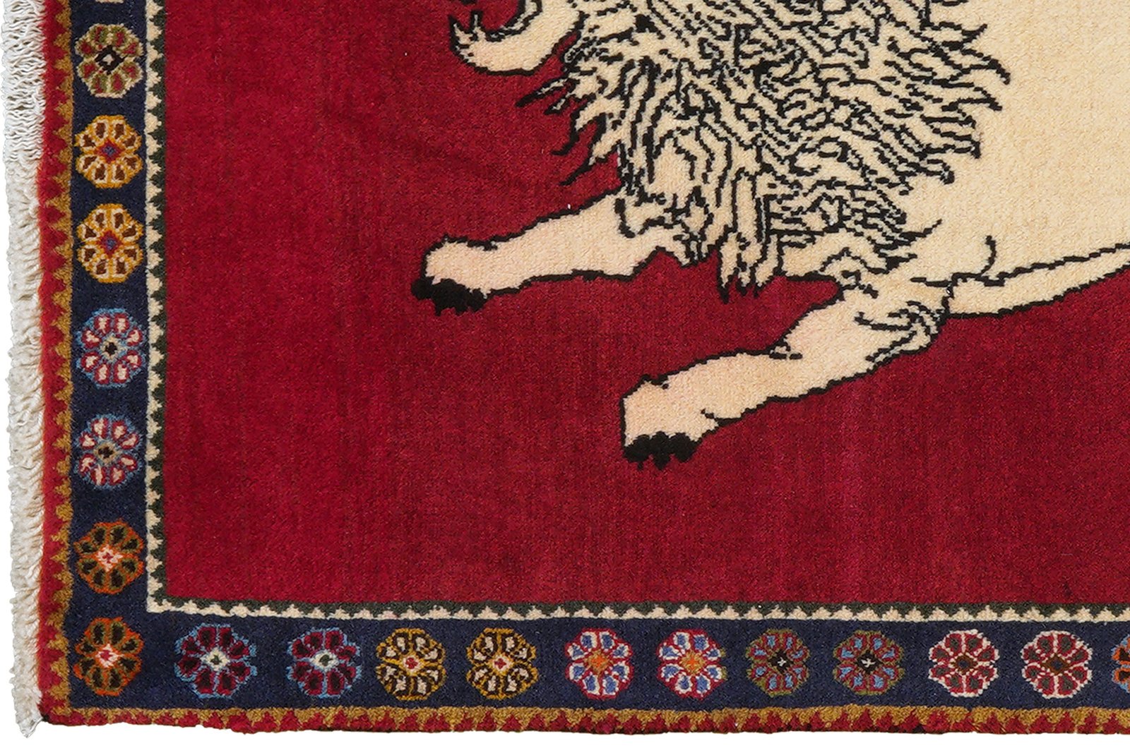 Gashgai — Hand-knotted, 83x130 cm, Red, 100% Virgin Wool | View 3