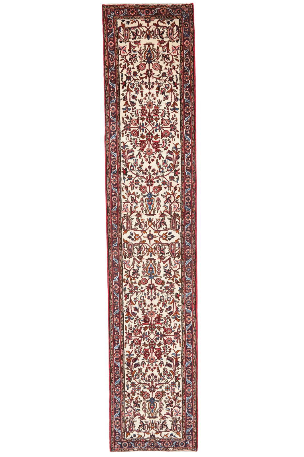 Mehreban — Hand-knotted, 77x388 cm, Beige, 100% Virgin Wool | Main view