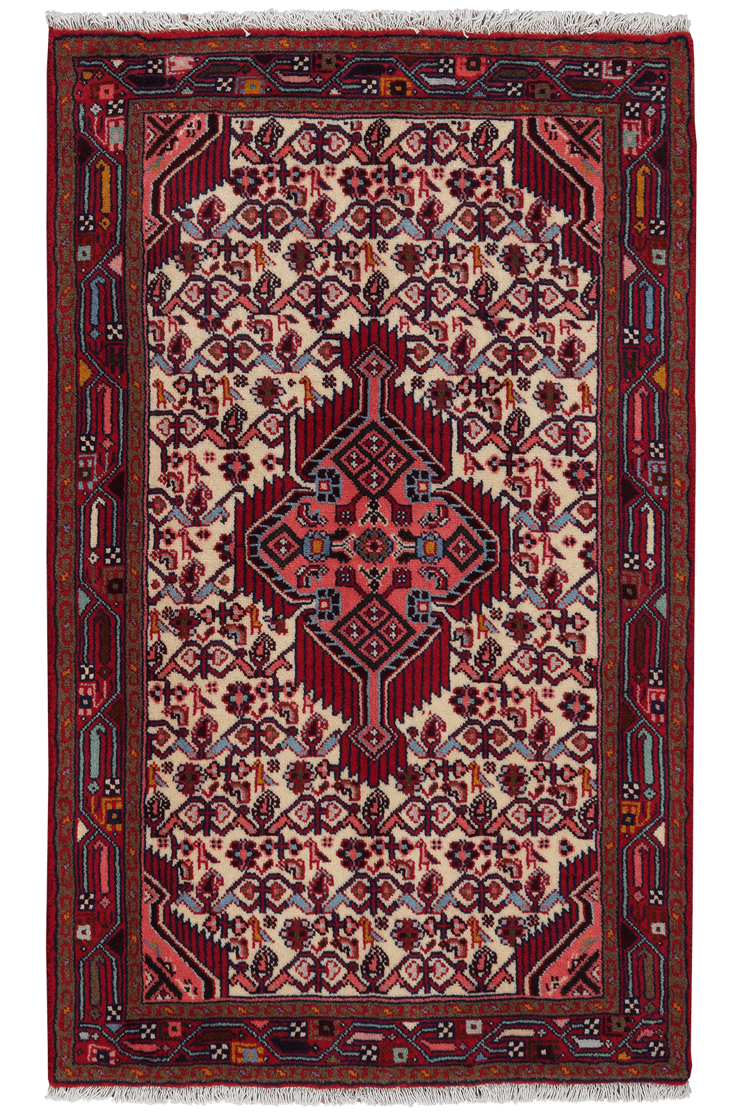 Assadabad — Hand-knotted, 79x130 cm, Beige, 100% Virgin Wool | Main view