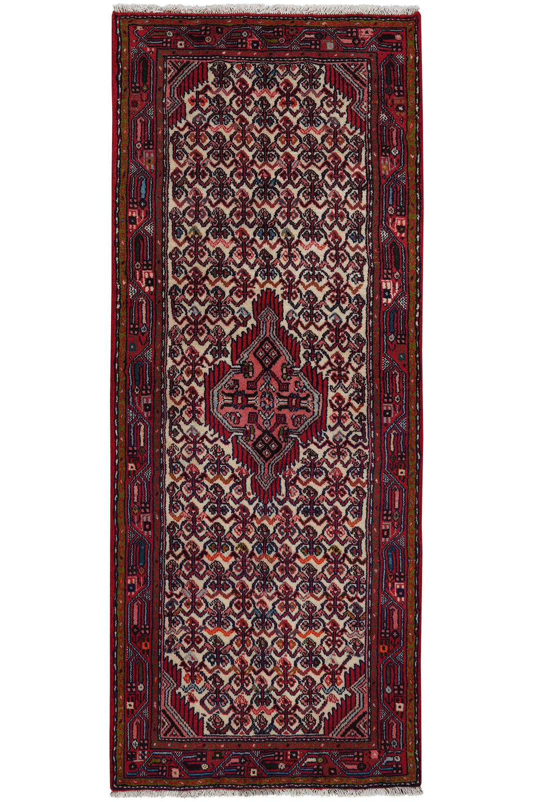Assadabad — Hand-knotted, 77x193 cm, Beige, 100% Virgin Wool | Main view