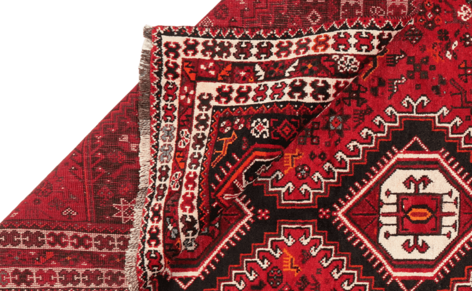 Shiraz — Hand-knotted, 227x318 cm, Red, 100% Virgin Wool | View 5