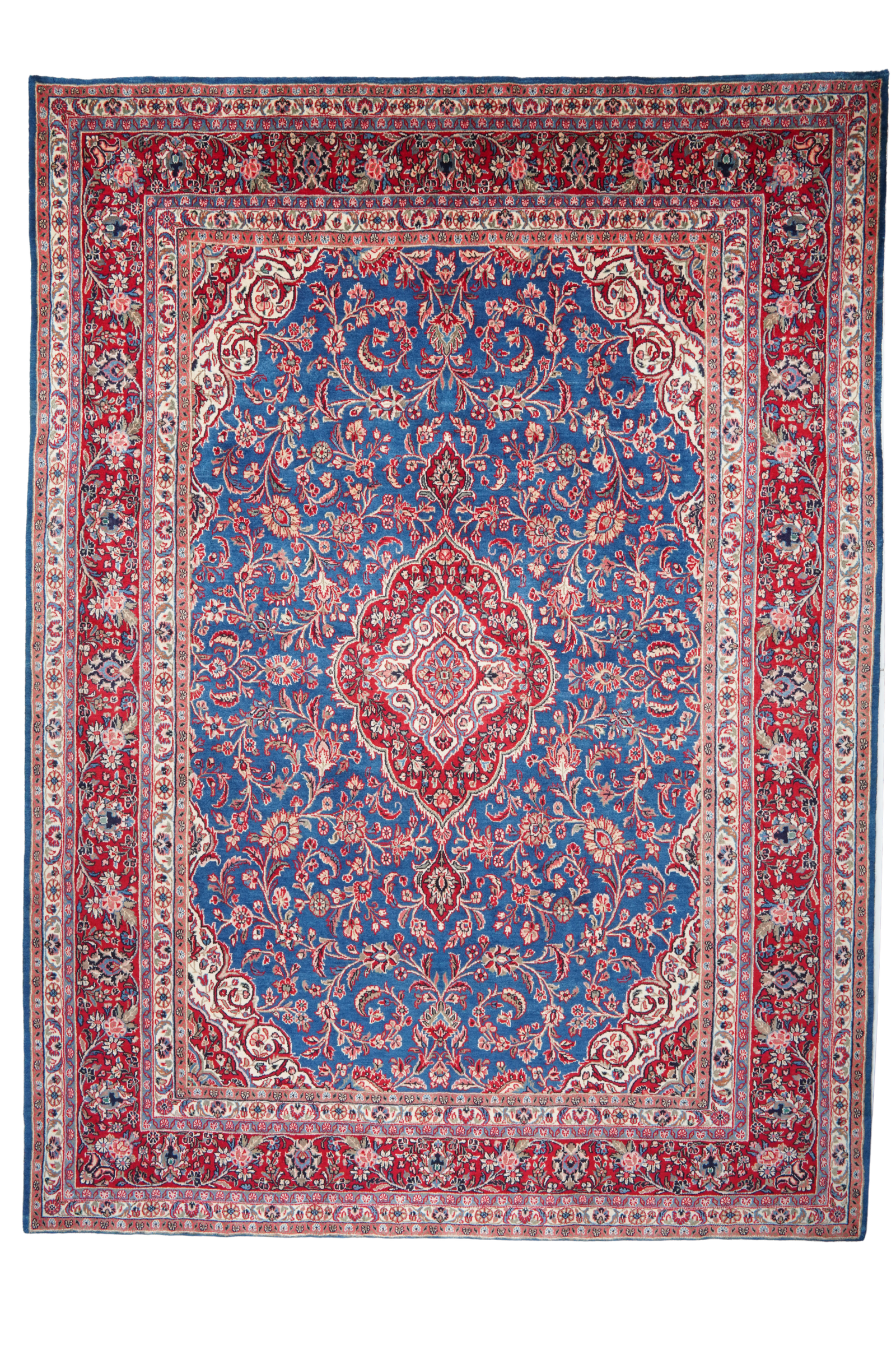 Ekbatan — Handgefertigt, 373x272 cm, Rot, 100% Virgin Wool | Main view
