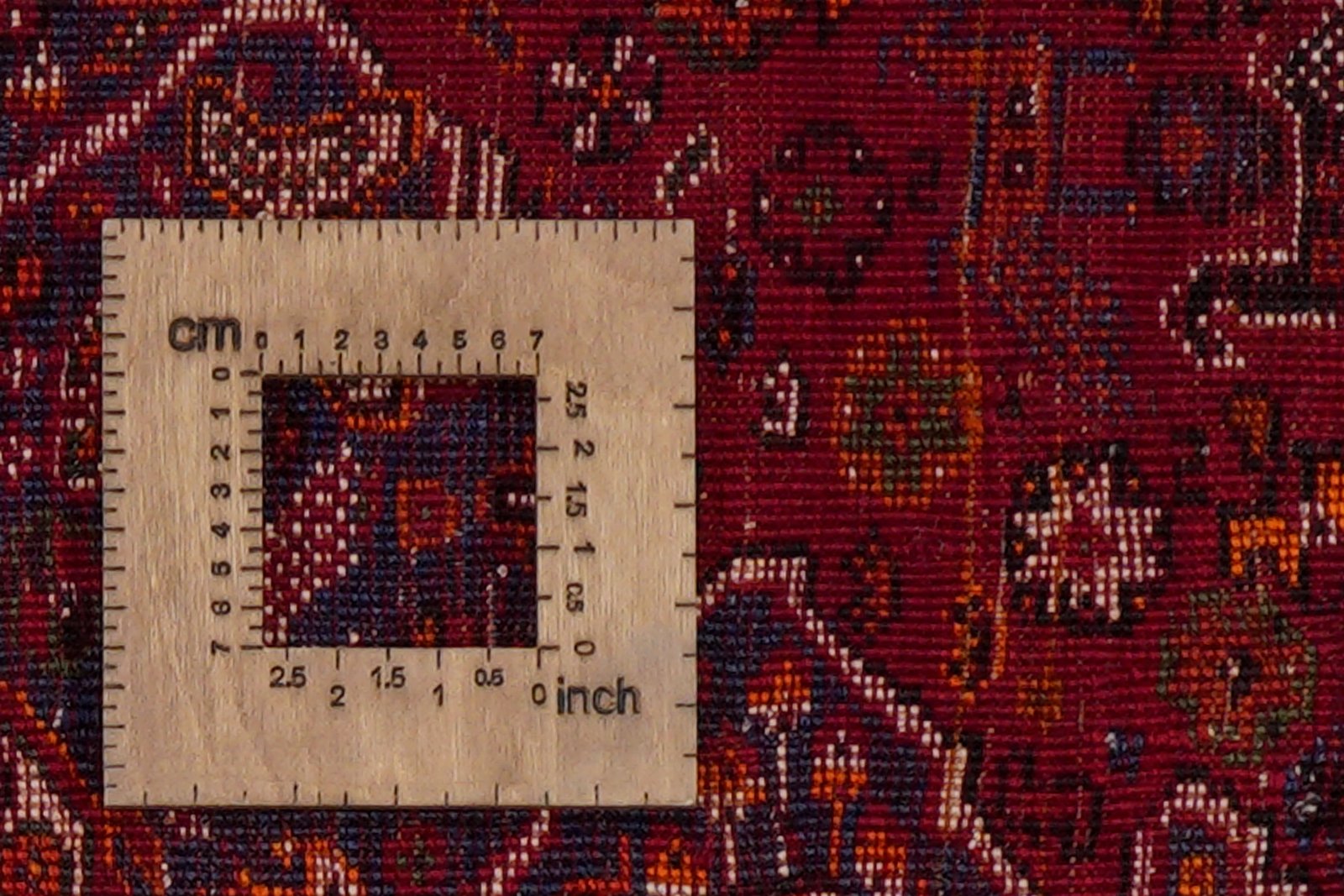 Gashgai — Hand-knotted, 110x161 cm, Red, 100% Virgin Wool | View 8