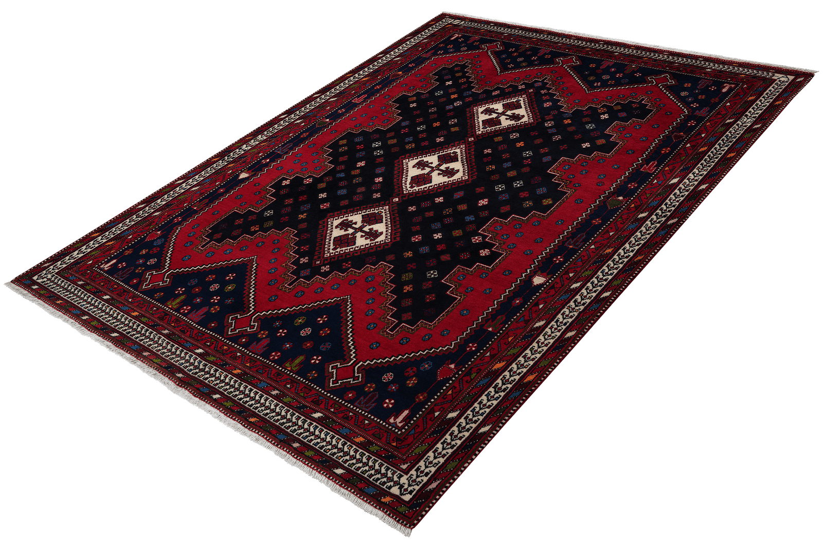 Afshar — Hand-knotted, 164x226 cm, Blue, 100% Virgin Wool | View 5