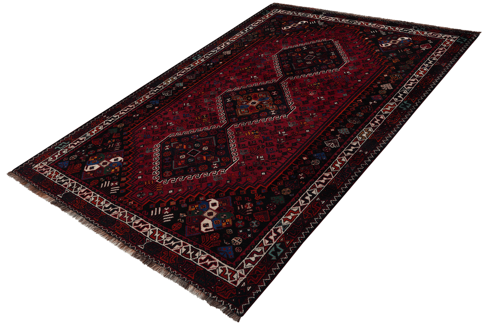 Gashgai — Hand-knotted, 172x255 cm, Red, 100% Virgin Wool | View 5