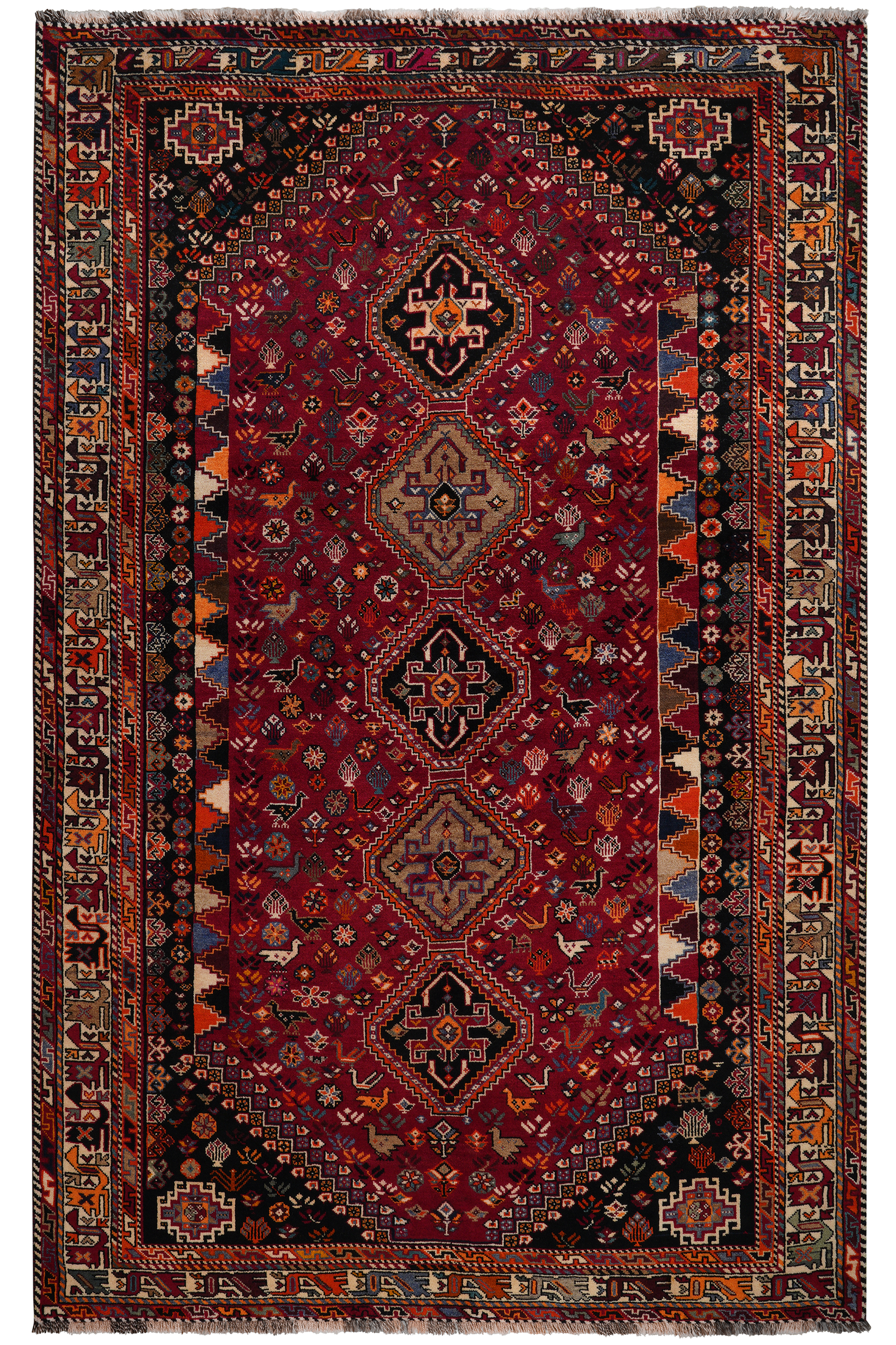 Gashgai — Handgefertigt, 260x162 cm, Beige, 100% Virgin Wool | Main view