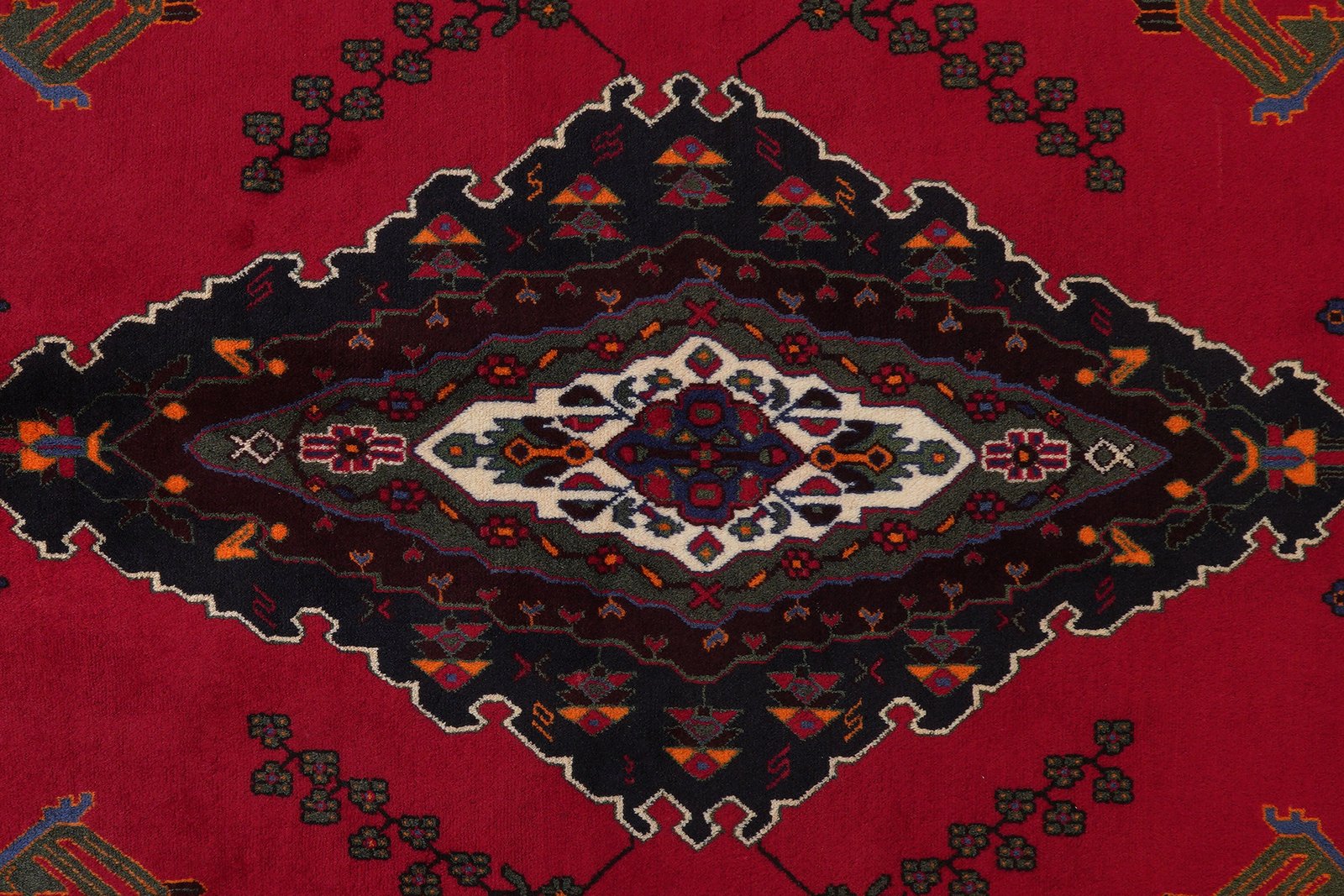 Afshar — Hand-knotted, 164x216 cm, Red, 100% Virgin Wool | View 6