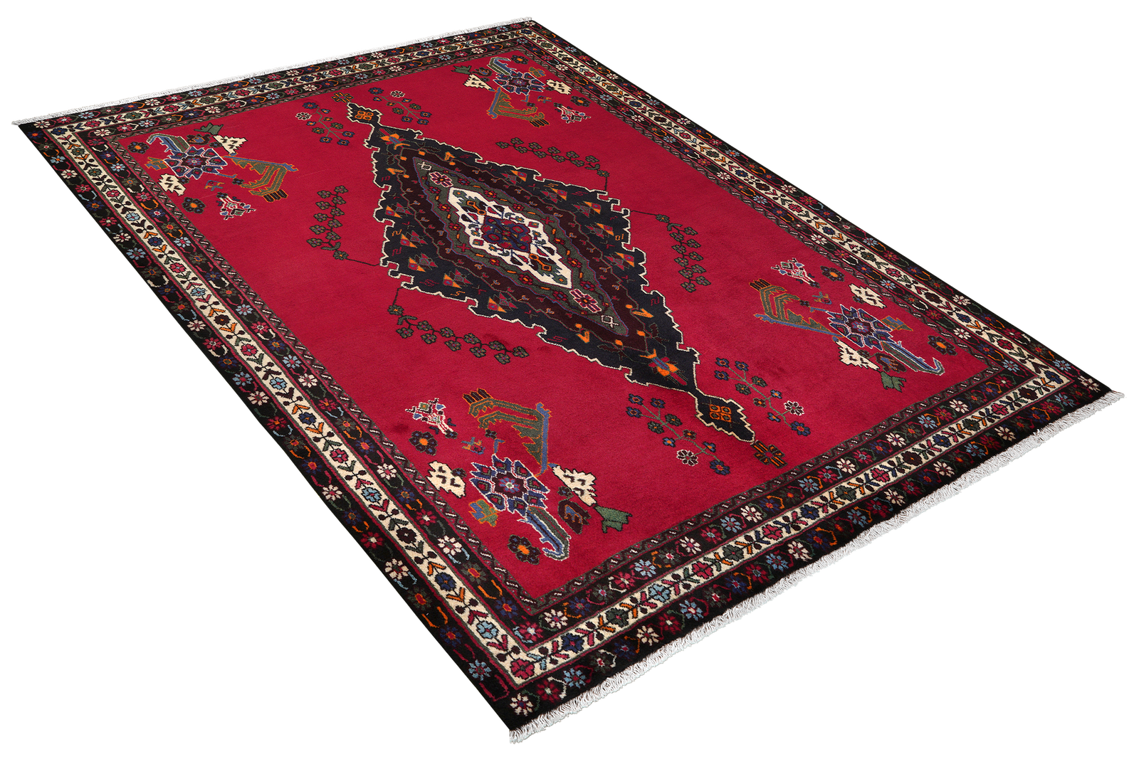 Afshar — Handgefertigt, 216x164 cm, Beige, 100% Virgin Wool | View 5