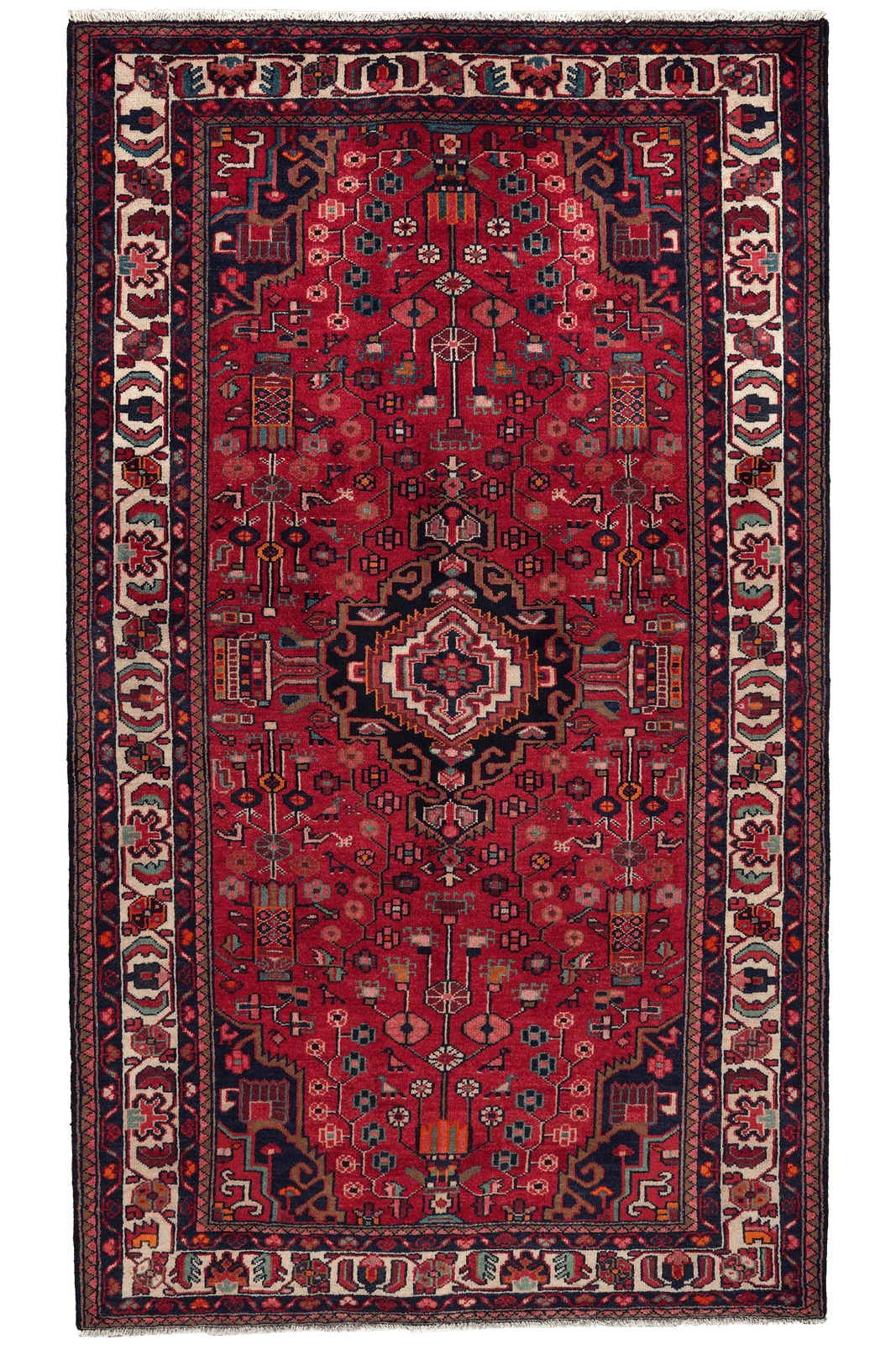 Toysarghan — Hand-knotted, 133x230 cm, Red, 100% Virgin Wool | Main view