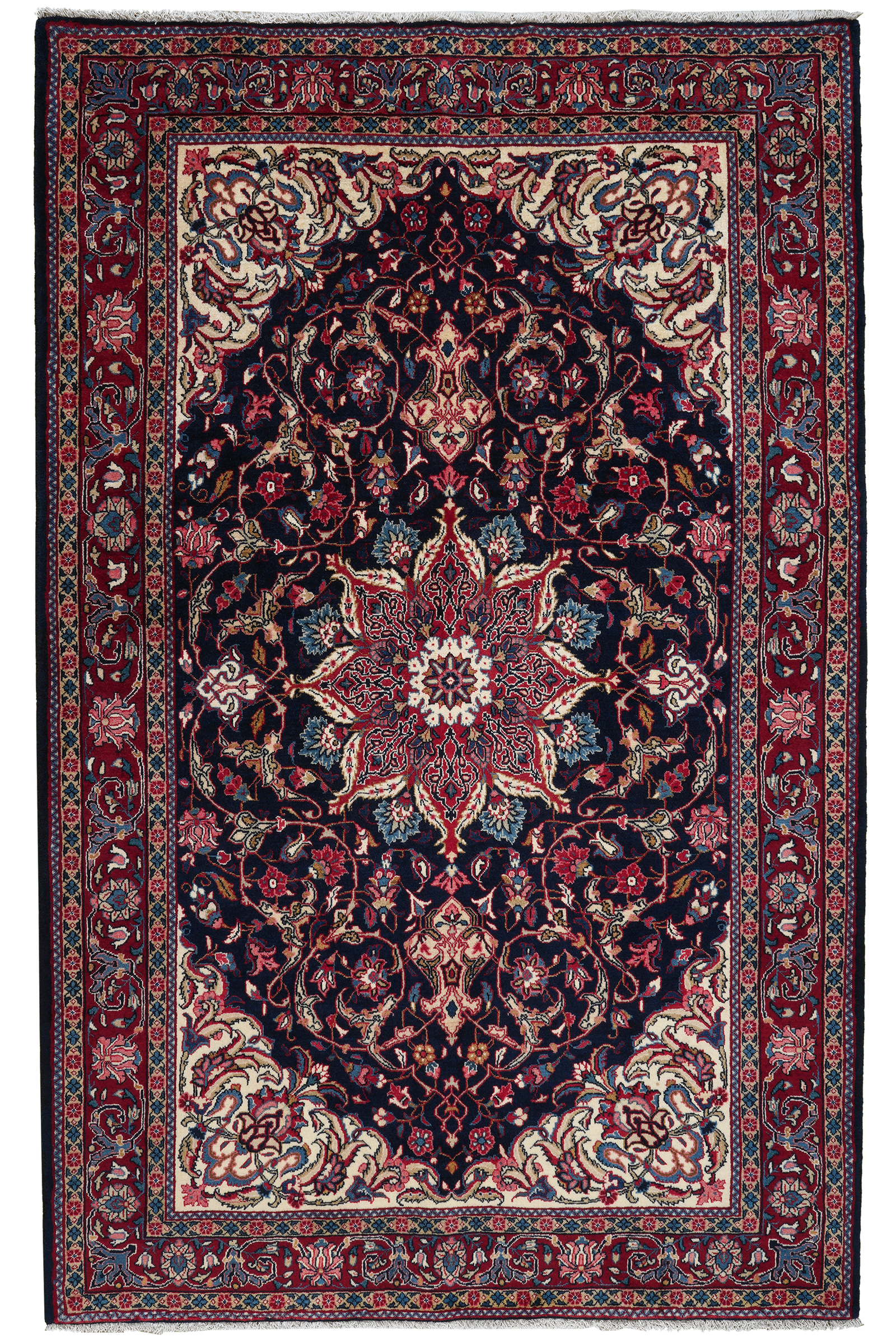 Sarough — Handgefertigt, 217x137 cm, Rot, 100% Virgin Wool | Main view