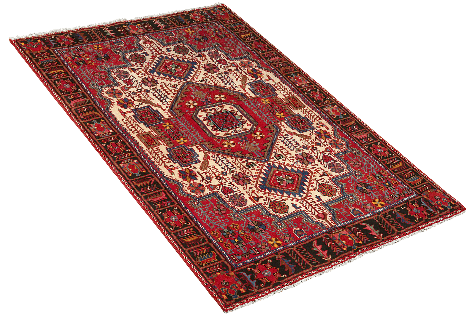 Nahavand — Hand-knotted, 142x208 cm, Beige, 100% Virgin Wool | View 4