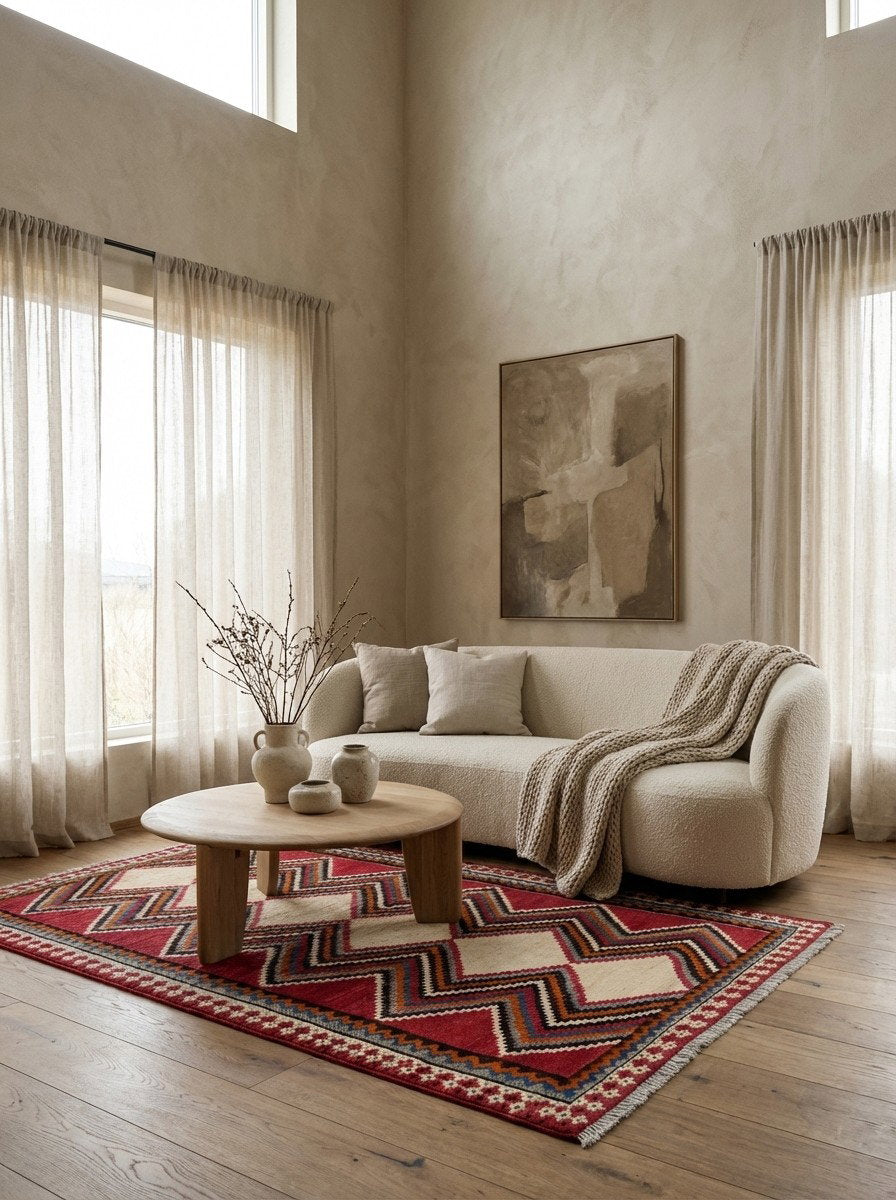 Gashgai — Handgefertigt, 192x113 cm, Bunt, 100% Virgin Wool | Detail view