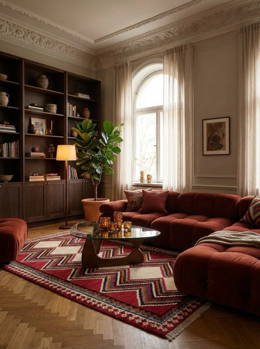 Gashgai — Handgefertigt, 192x113 cm, Bunt, 100% Virgin Wool | Back view