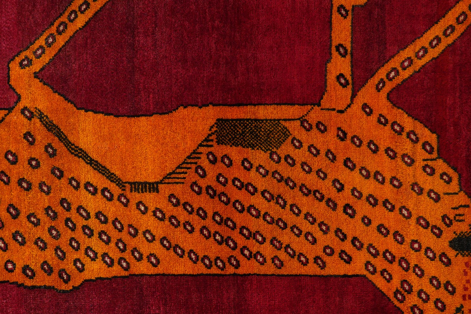 Gashgai — Hand-knotted, 109x185 cm, Red, 100% Virgin Wool | View 6