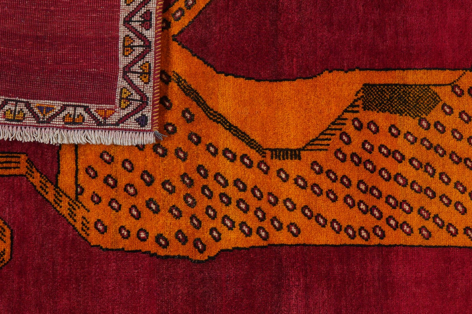 Gashgai — Hand-knotted, 109x185 cm, Red, 100% Virgin Wool | View 7