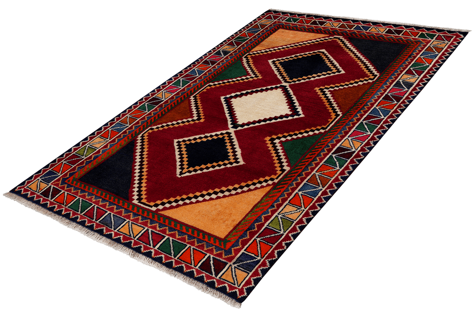 Gashgai — Hand-knotted, 109x180 cm, Red, 100% Virgin Wool | View 5