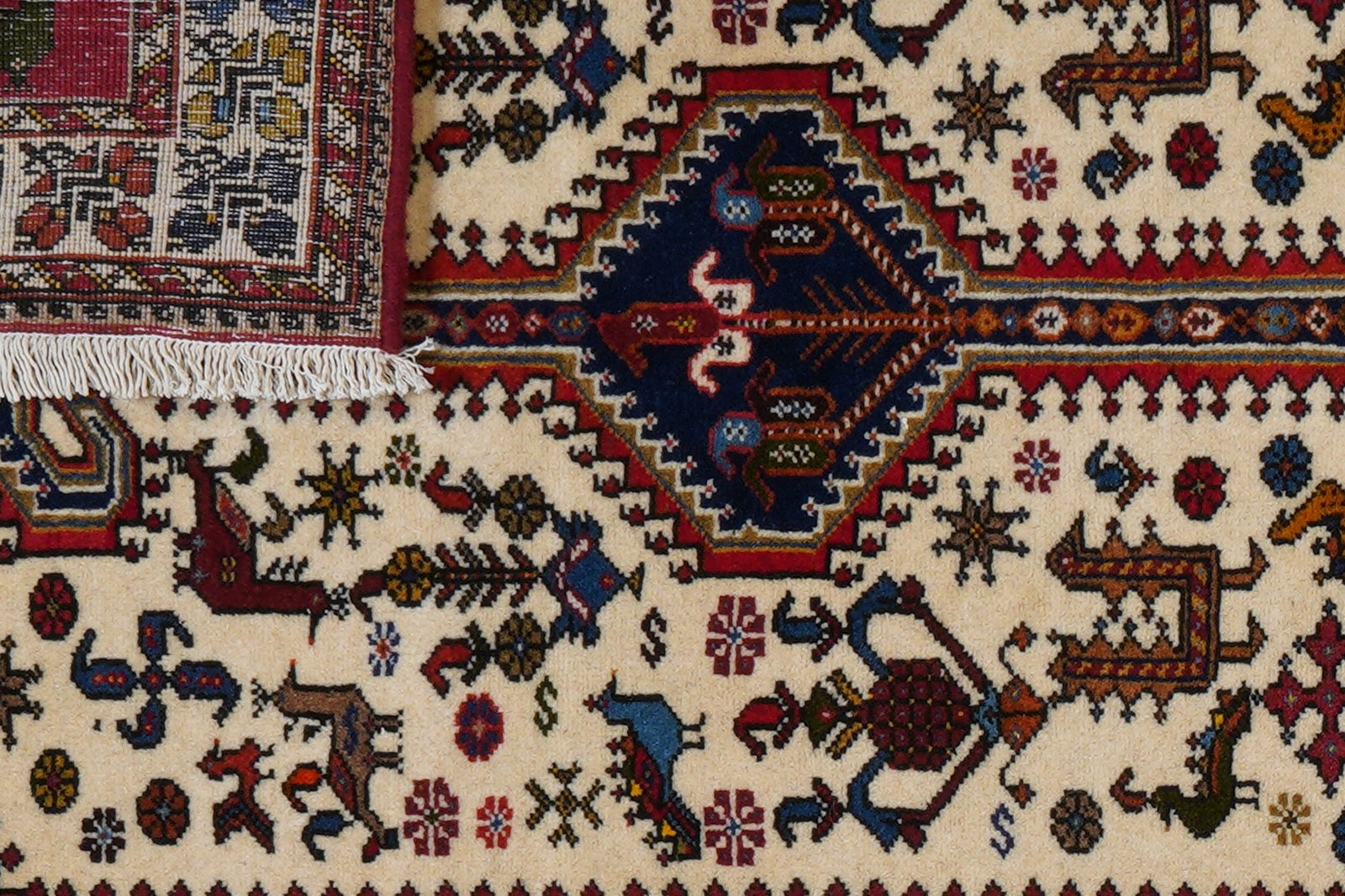 Nasrabad — Hand-knotted, 81x200 cm, Beige, 100% Virgin Wool | View 7