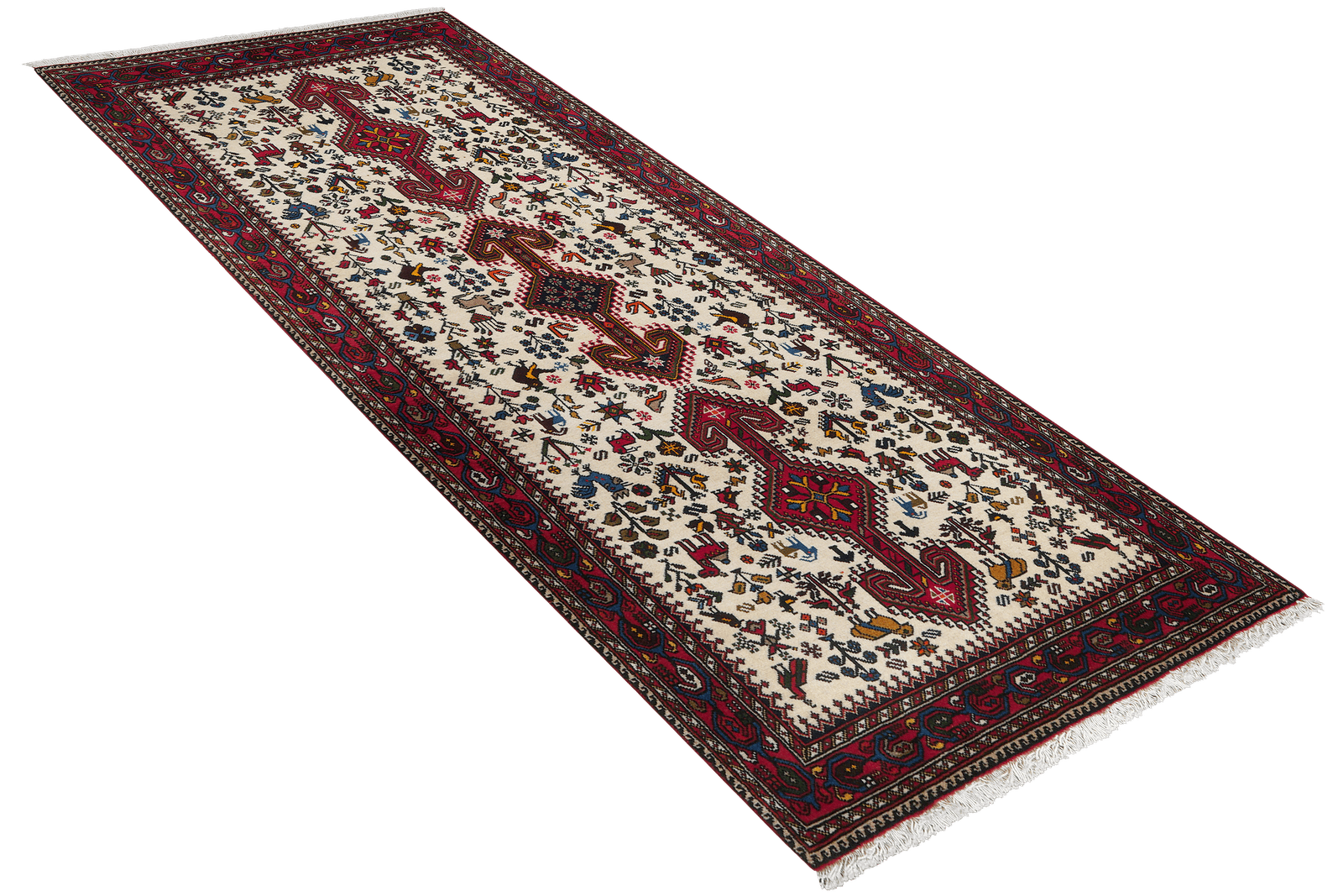 Nasrabad — Hand-knotted, 81x190 cm, Beige, 100% Virgin Wool | View 4