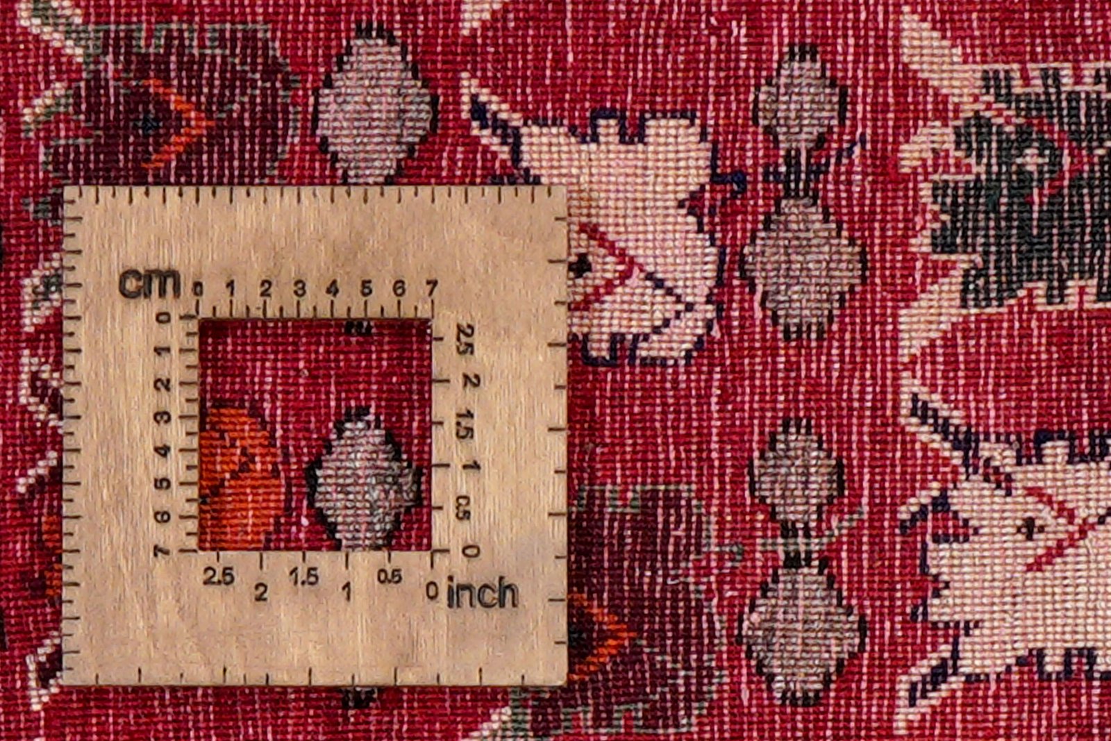 Gashgai — Hand-knotted, 106x198 cm, Red, 100% Virgin Wool | View 8