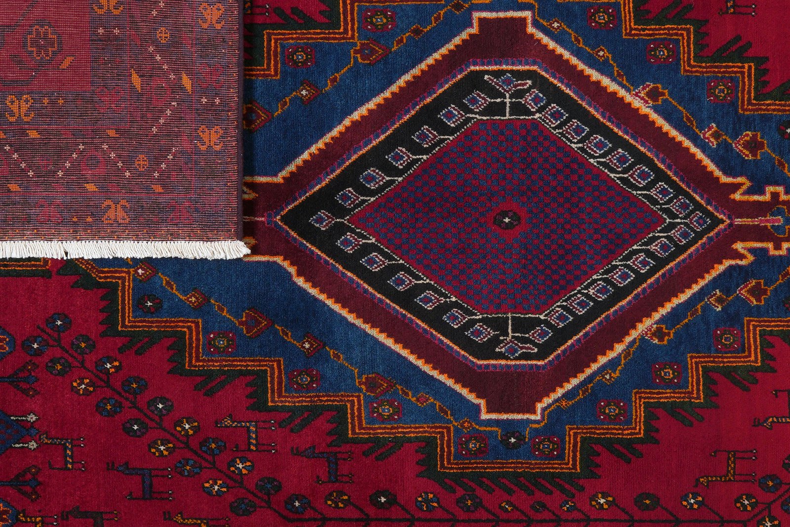Afshar — Hand-knotted, 151x236 cm, Red, 100% Virgin Wool | View 7