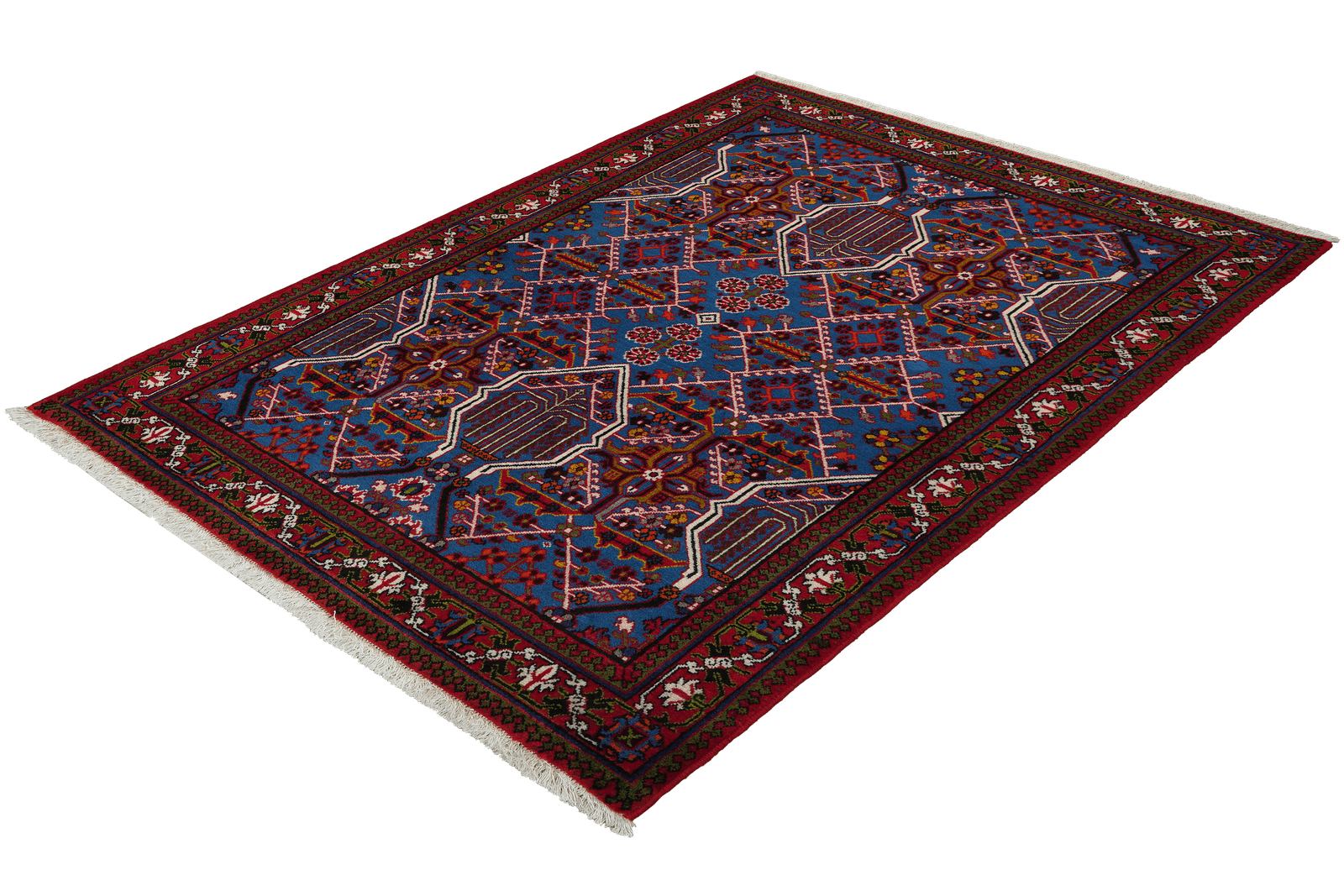 Meymeh — Hand-knotted, 110x158 cm, Blue, 100% Virgin Wool | View 5
