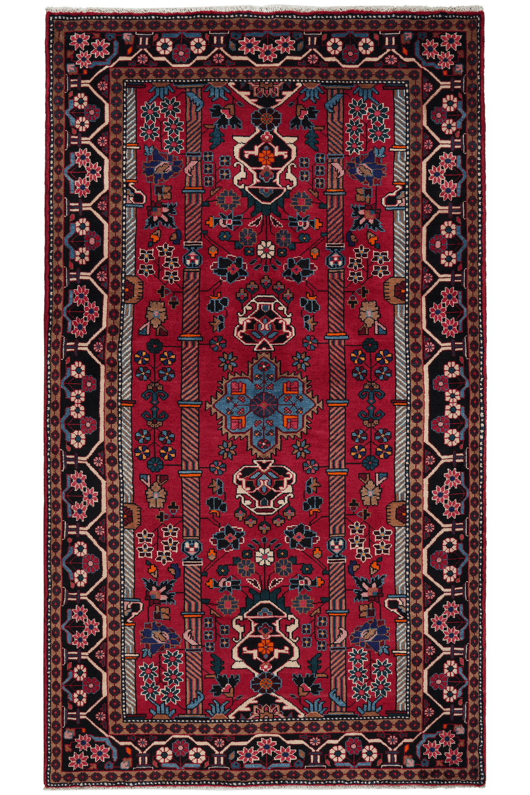 Nahavand — Hand-knotted, 142x252 cm, Red, 100% Virgin Wool | Main view
