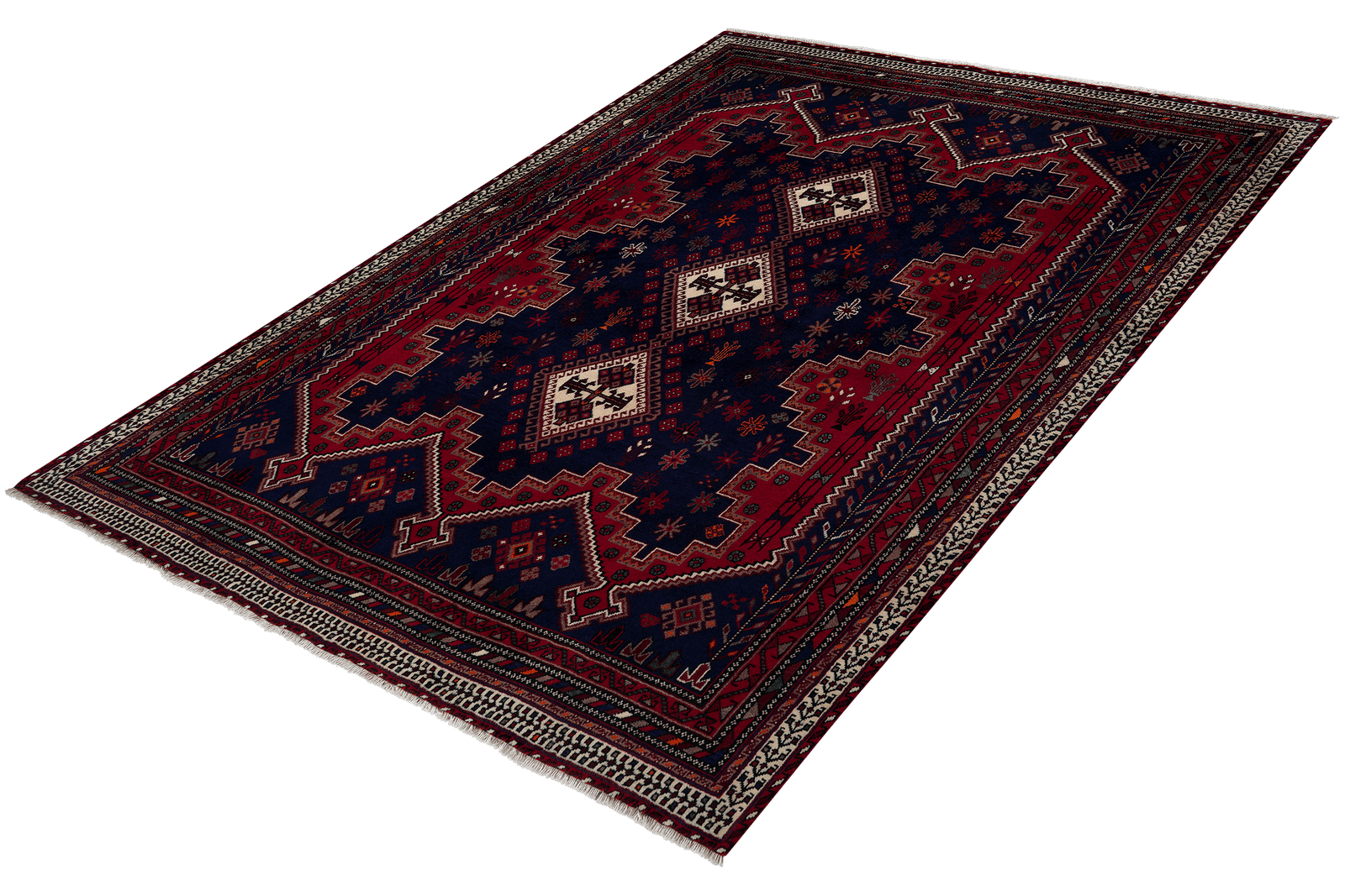 Afshar — Hand-knotted, 176x241 cm, Blue, 100% Virgin Wool | View 5