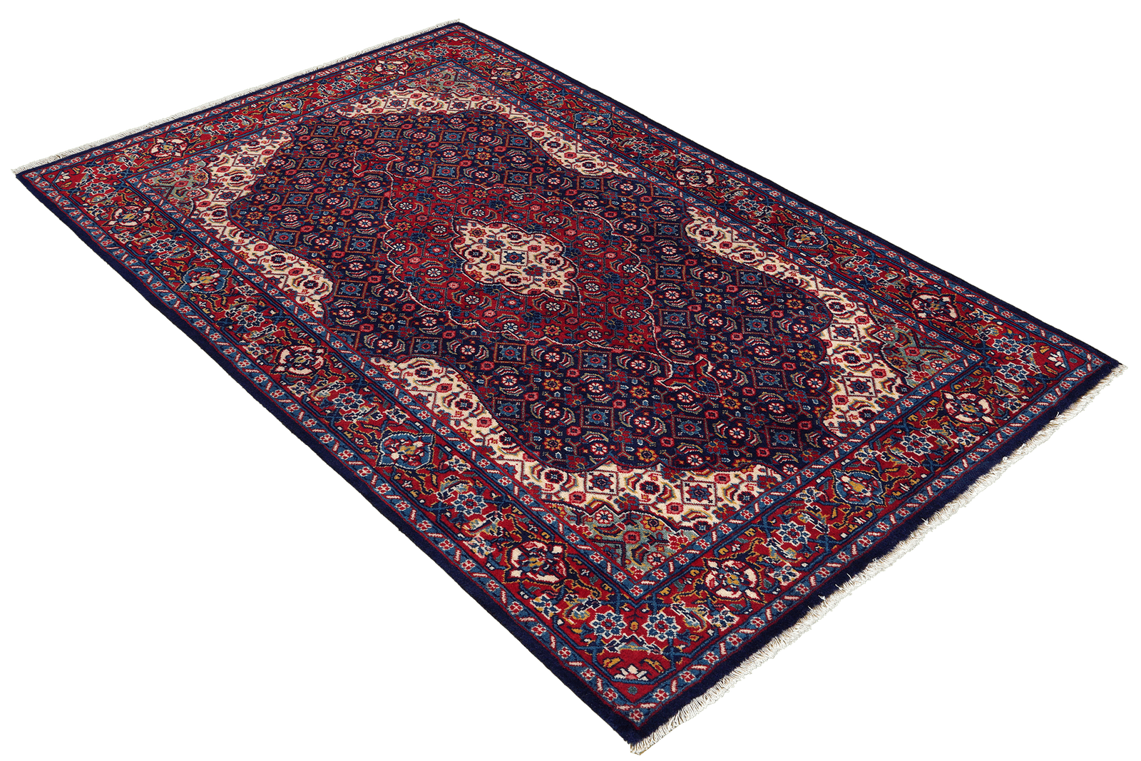 Sarough — Hand-knotted, 106x153 cm, Blue, 100% Virgin Wool | View 4