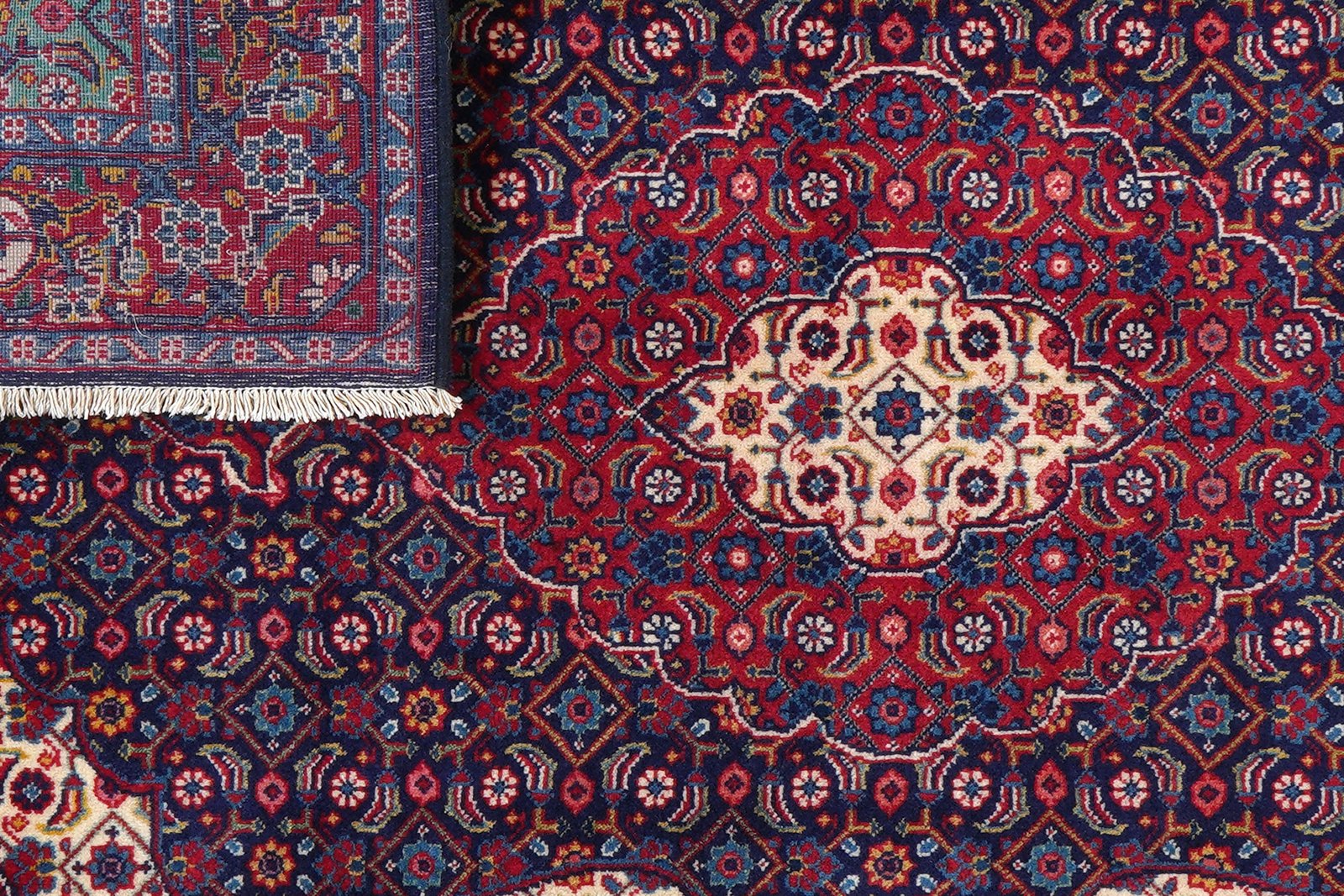 Sarough — Hand-knotted, 106x153 cm, Blue, 100% Virgin Wool | View 7