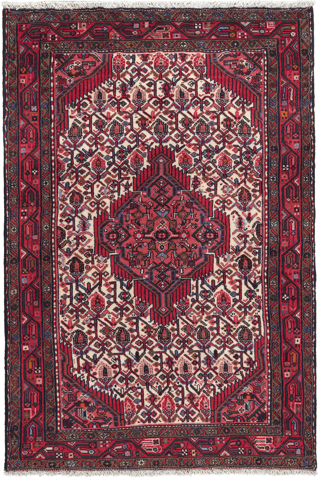 Assadabad — Hand-knotted, 102x152 cm, Beige, 100% Virgin Wool | Main view
