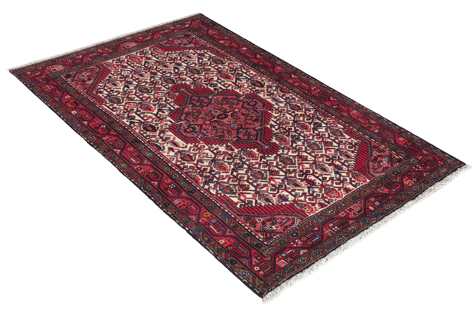 Assadabad — Hand-knotted, 102x152 cm, Beige, 100% Virgin Wool | View 4