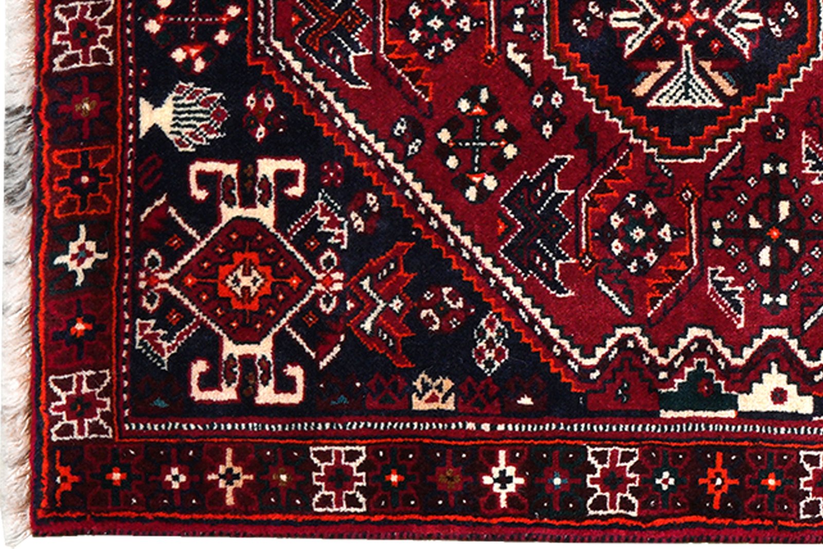 Gashgai — Hand-knotted, 81x281 cm, Red, 100% Virgin Wool | View 3