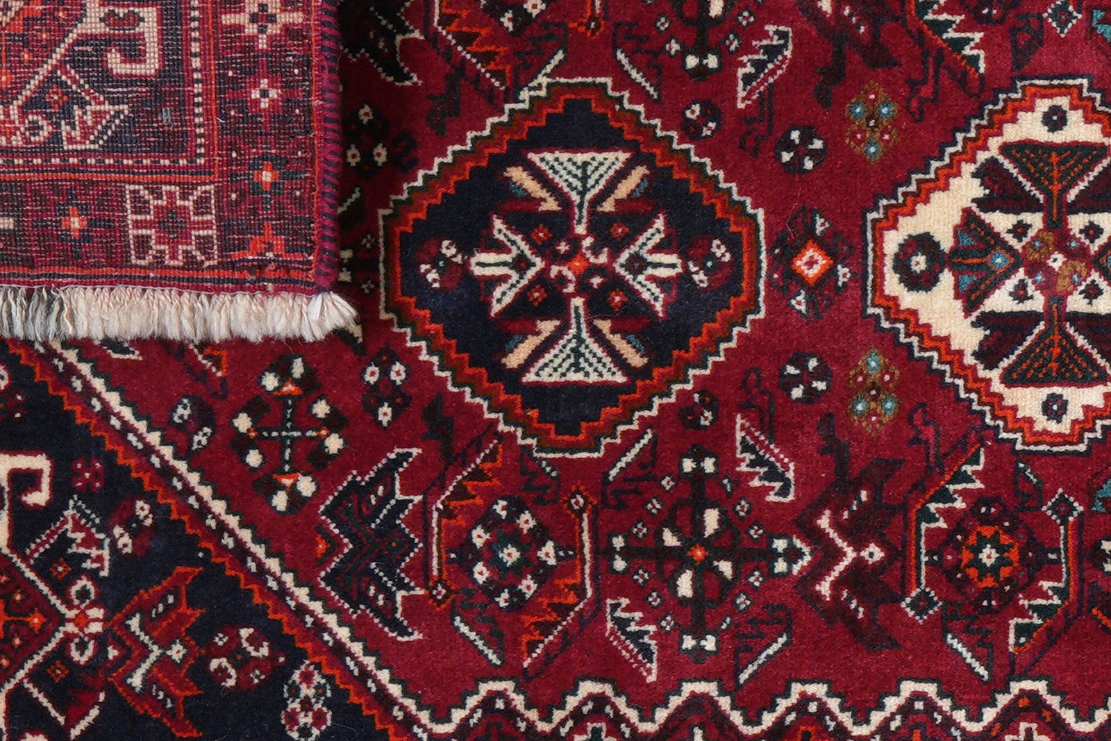 Gashgai — Hand-knotted, 81x281 cm, Red, 100% Virgin Wool | View 7
