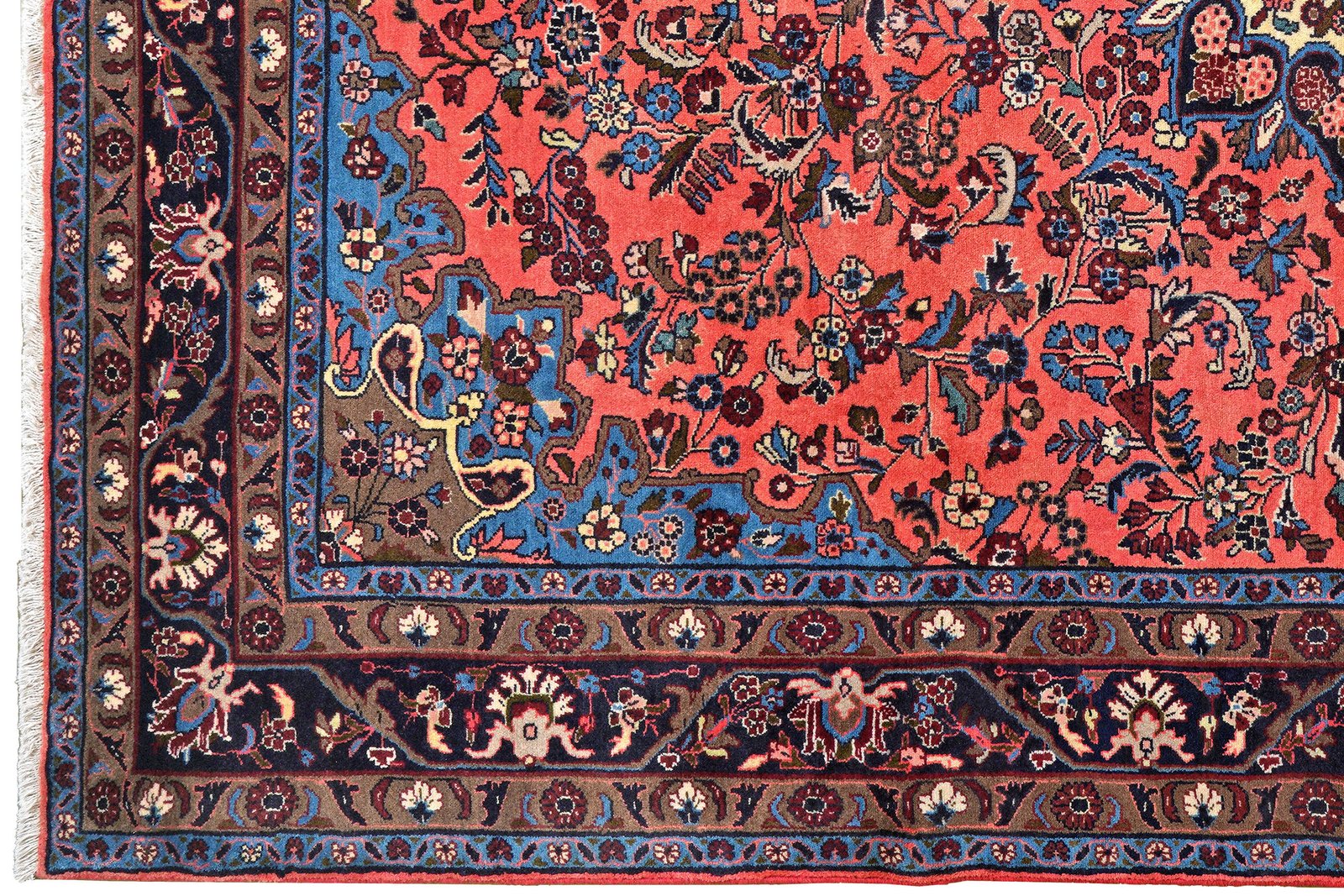 Mehreban — Hand-knotted, 213x295 cm, Red, 100% Virgin Wool | View 3