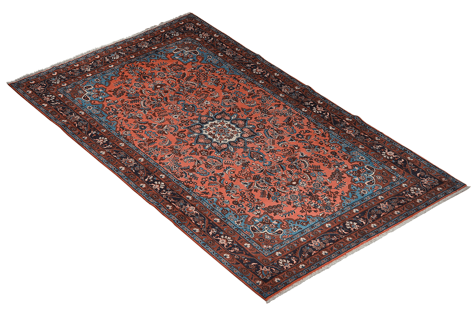 Mehreban — Hand-knotted, 213x295 cm, Red, 100% Virgin Wool | View 4