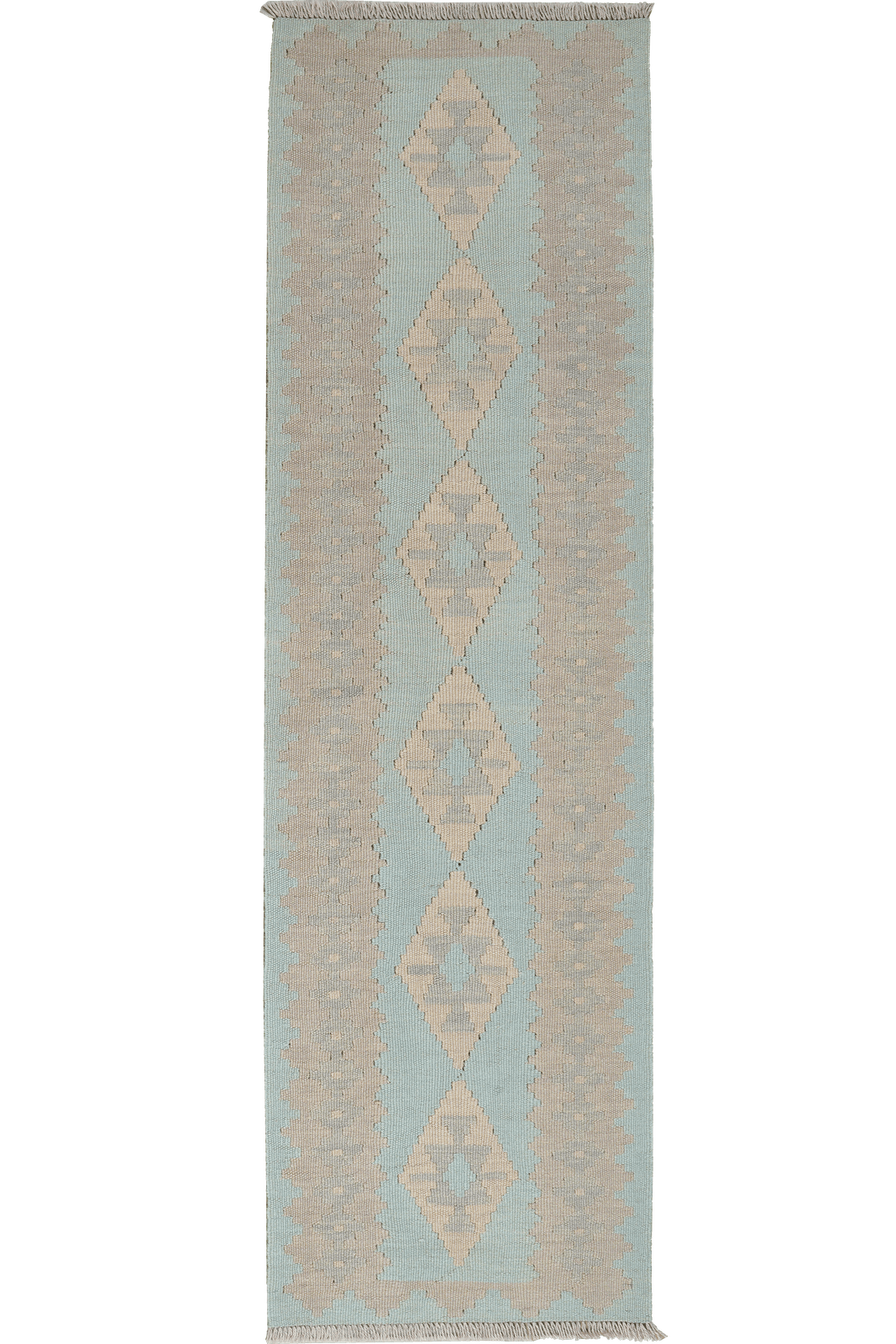 Kelim Gashgai — Handmade, 54x194 cm, Tuerkis, 100% Virgin Wool | Main view