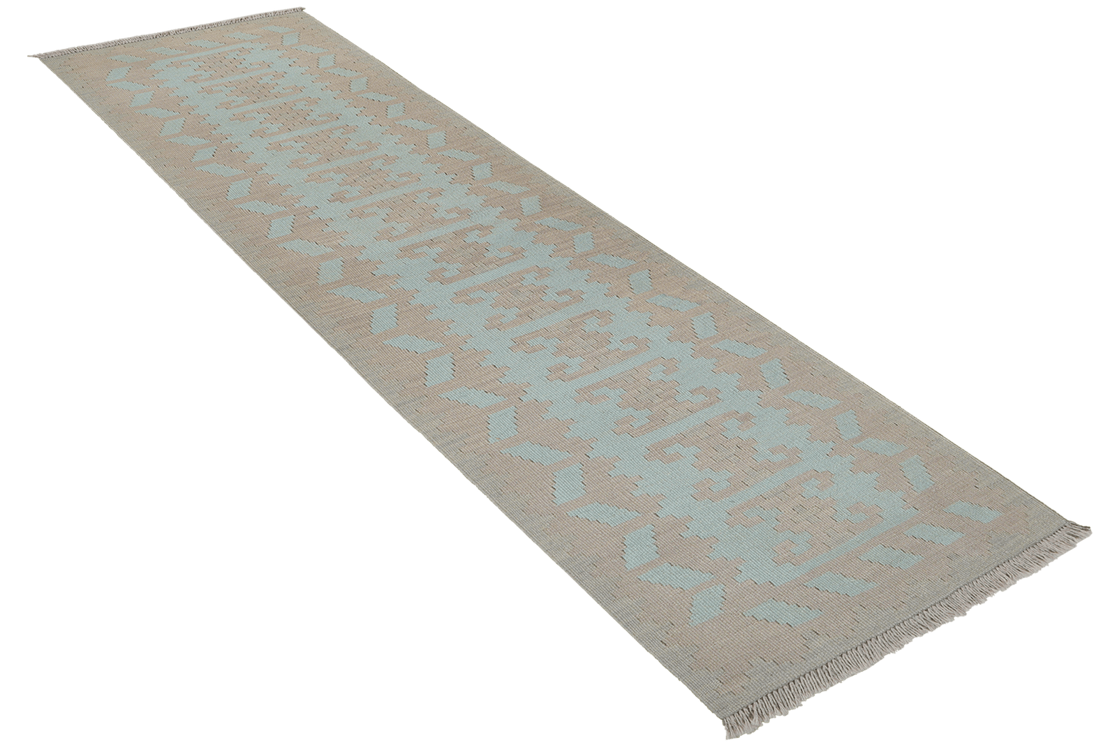 Kelim Gashgai — Handmade, 57x202 cm, Tuerkis, 100% Virgin Wool | View 4