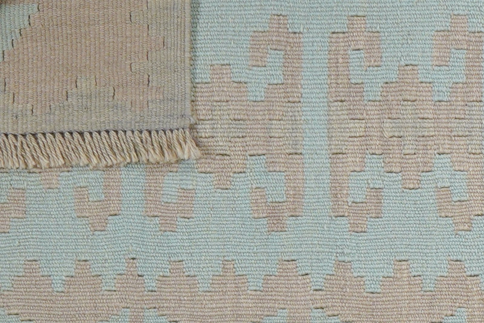 Kelim Gashgai — Handmade, 57x202 cm, Tuerkis, 100% Virgin Wool | View 6