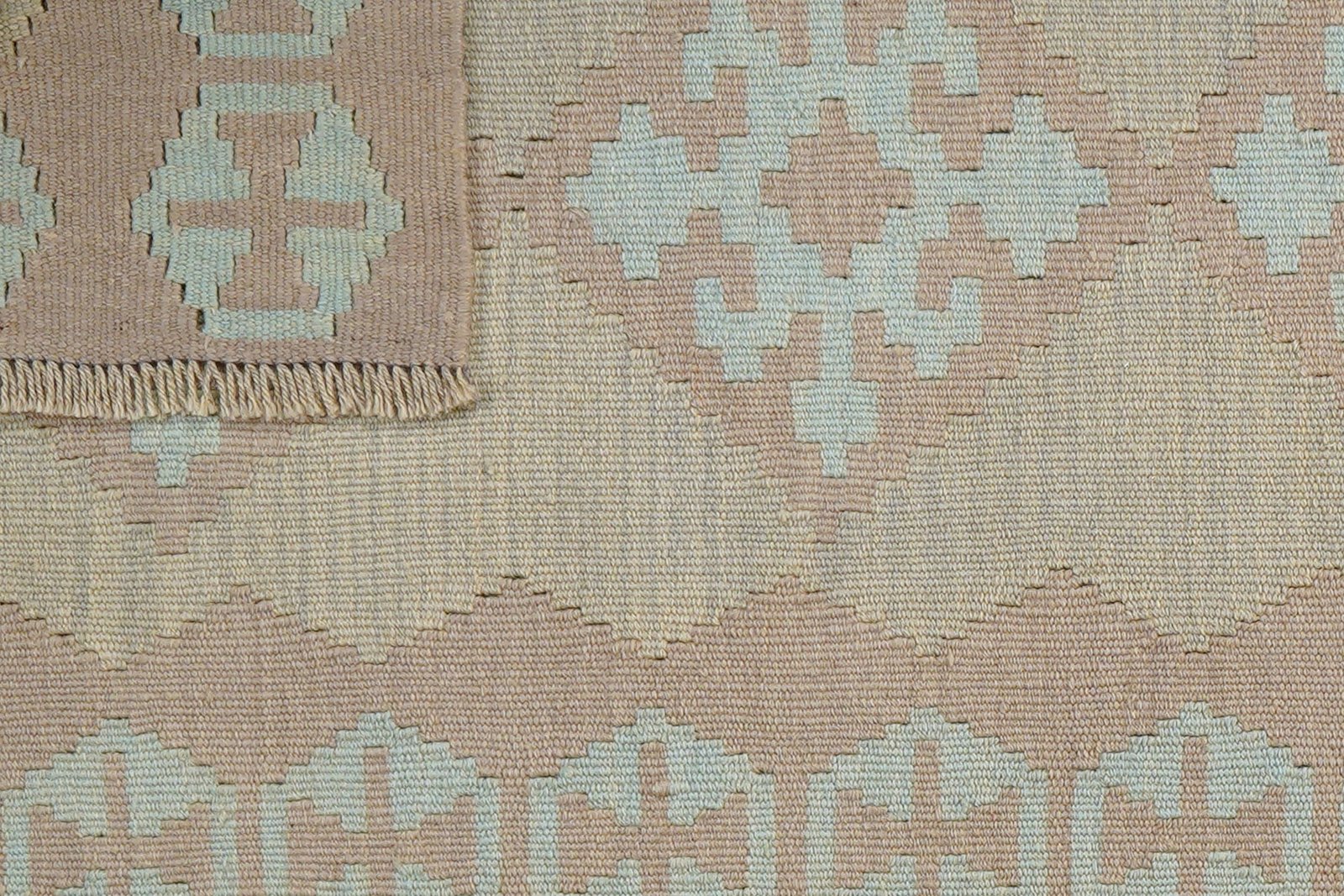 Kelim Gashgai — Handmade, 80x190 cm, Grey, 100% Virgin Wool | View 6