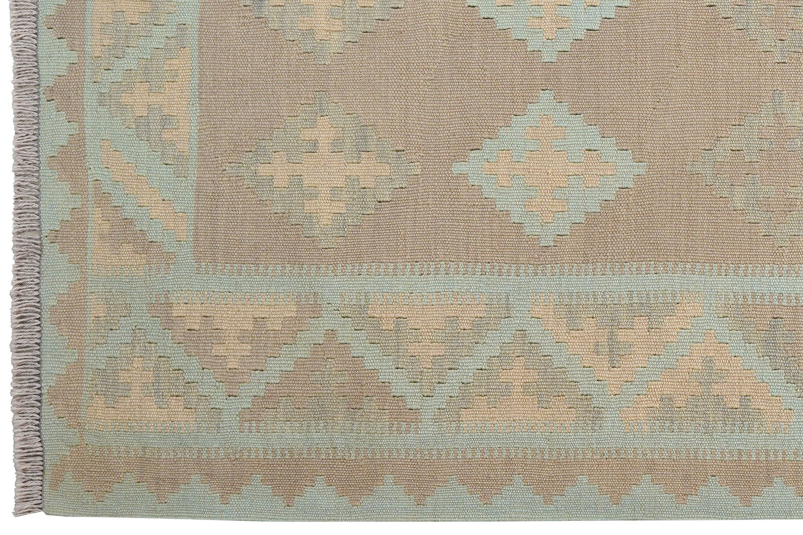 Kelim Gashgai — Handmade, 124x173 cm, Grey, 100% Virgin Wool | View 3