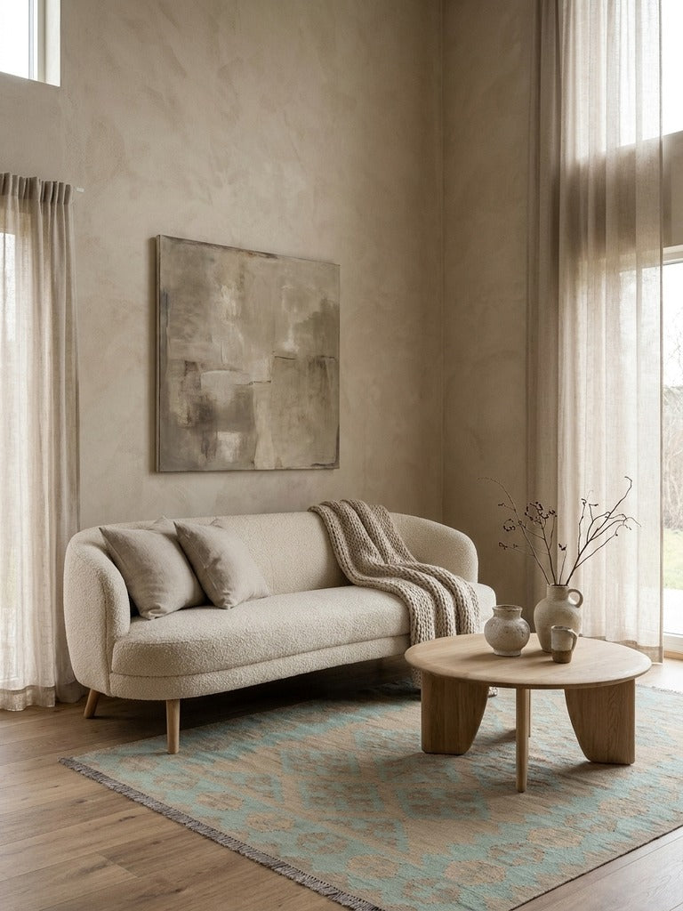 Kelim Gashgai — Handmade, 119x173 cm, Beige, 100% Virgin Wool | Detail view