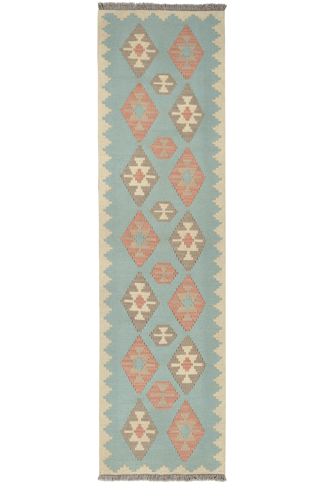 Kelim Gashgai — Handmade, 54x199 cm, Tuerkis, 100% Virgin Wool | Main view