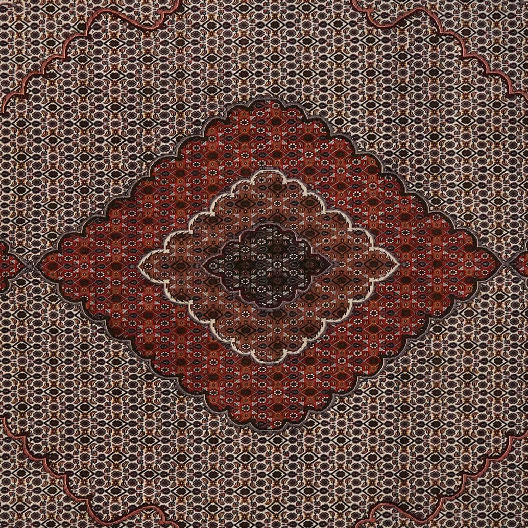 Tabriz 40 Raj — Hand-knotted, 251x345 cm, Brown, 100% Virgin Wool | View 4